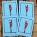 Greyhound any occasion card set whimsical blue red silly old greyhound