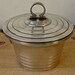 Vintage French SILVERPLATE SUGAR DISH Art Deco Form Looped Handles and Top
