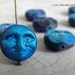 Czech Glass Bead - Moon Man - Iridescent Blue - 6 - 13mm (cab-202)