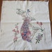 Vintage Embroidered Peacock Pillow to Finish 16" x 16" Colorful