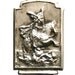St. Georges Vintage Engravable Silver Medal with Dragon on 18 inch sterling silver rolo chain