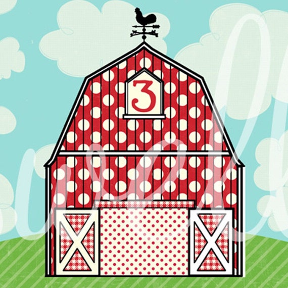 Items similar to EIEIO Big Red Barn DIY Printables on Etsy