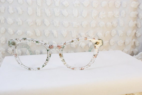 Download Sparkle Cat Eye 1950's Glitter Eyeglasses Clear Horn by ...