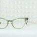 Vintage 50s Cat Eye Glasses Subtle Gray 1950's Horn Rim Eyeglass Translucent Frame Silver Star Stud 44/20 American Optical