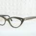 Cat Eye 1960's Horn Rim Eyeglasses Bronze Reflect Deep Brown Rounded Pointy Frame Large 49/18 by Liberty Optical