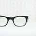 1960's Mens Eyeglasses Mod Black Horn Rim G Man Squared Silver Stud Large 48/24 by Bausch and Lomb