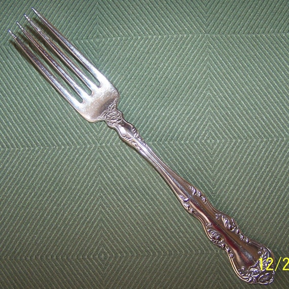 Antique Silverplate Rose Dinner Fork by Holmes & Edwards XIV