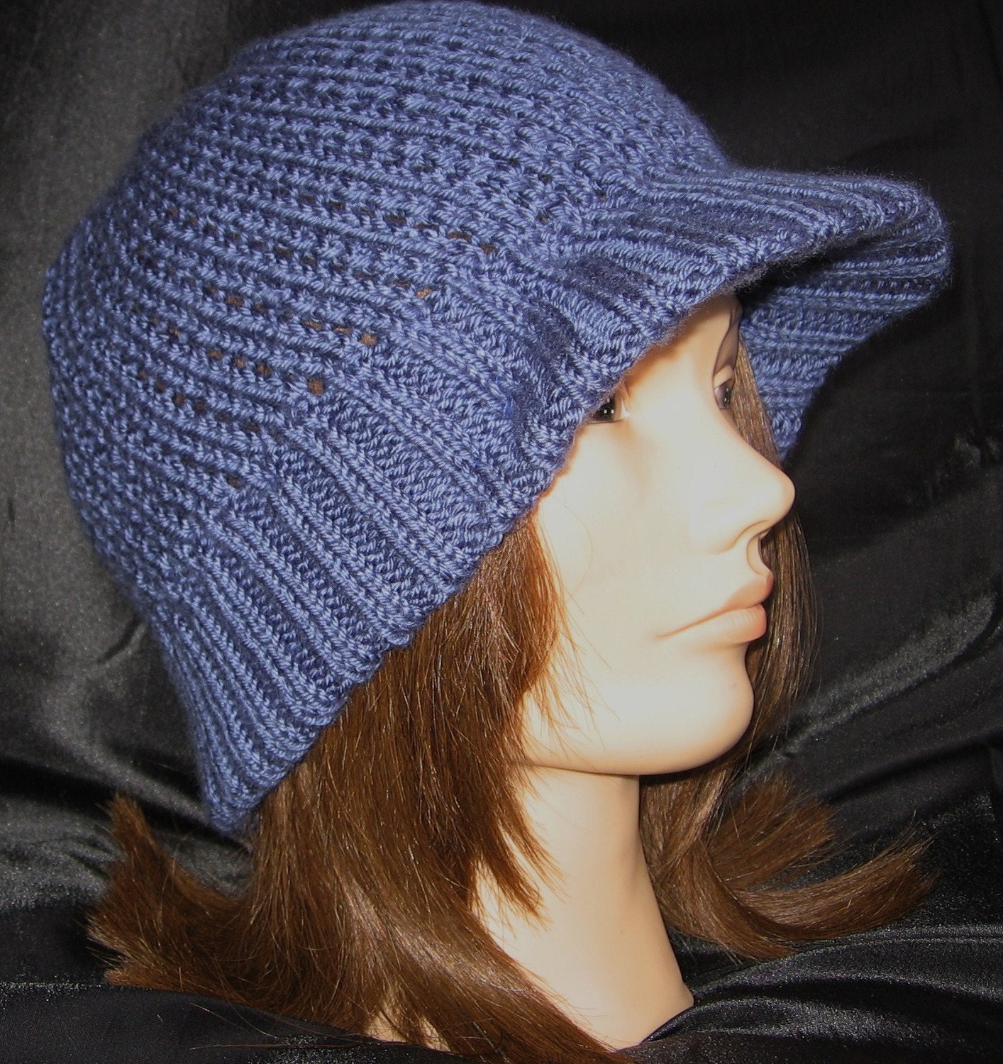 PDF Pattern Knit Visor Hat / Swirled by JennokayKnitCreation