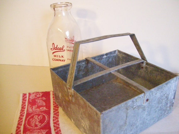 Vintage Milk Bottle Holder by LakeBreezeVintage on Etsy