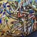 cloisonne curved tubes Mystery Surprise ... 5 curved cloisonne tube beads
