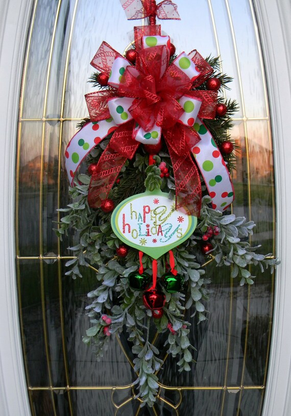christmas vertical teardrop door swag decor happy christmas vertical teardrop door swag decor happy