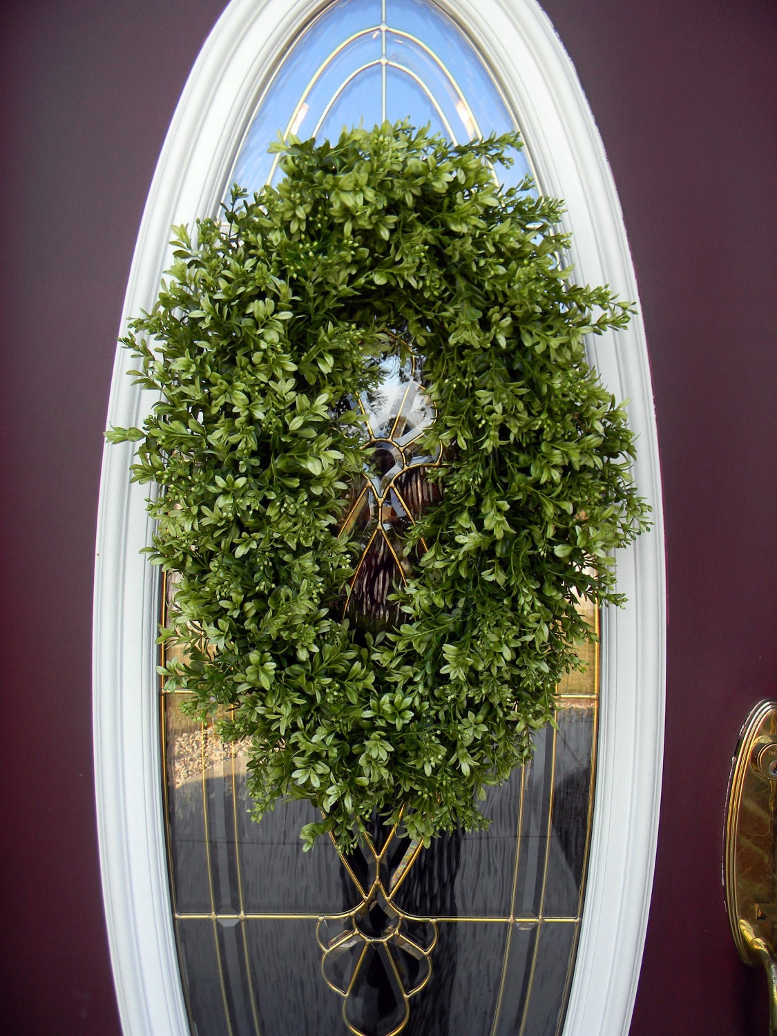 Grapevine Oval Door Spring Wreath by AnExtraordinaryGift on Etsy