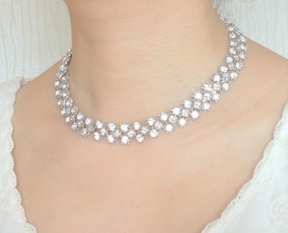 Diamante Rhinestone Bridal Necklace