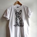 Sphynx Shirt - White - Black on Grey Ink - M