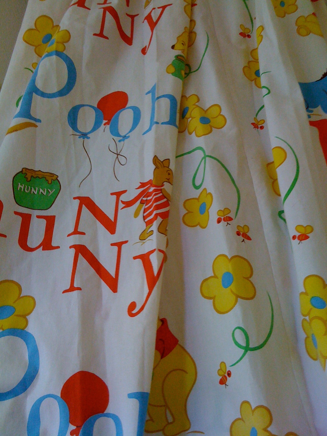 Vintage Winnie the Pooh Nursery Curtains