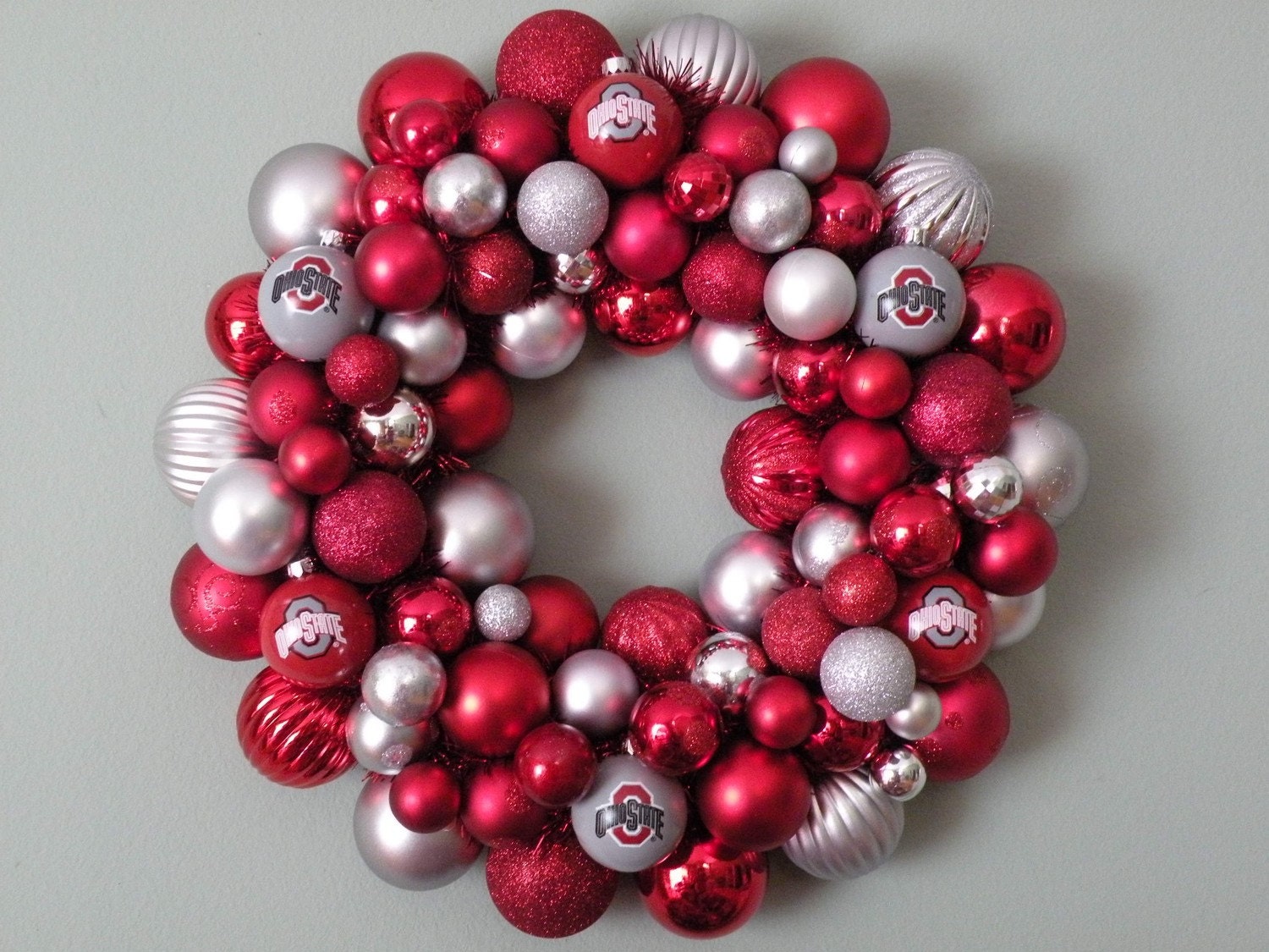 ohio state buckeyes ornament wreath ohio state buckeyes ornament wreath