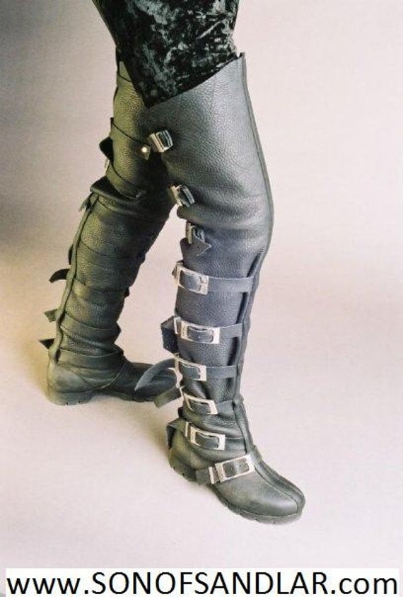 Thigh High Buckle Boots Steam punk