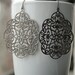 Oxidized Silver Filigree Earrings
