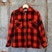1950's Vintage Red Buffalo Plaid Virgin Wool Jacket