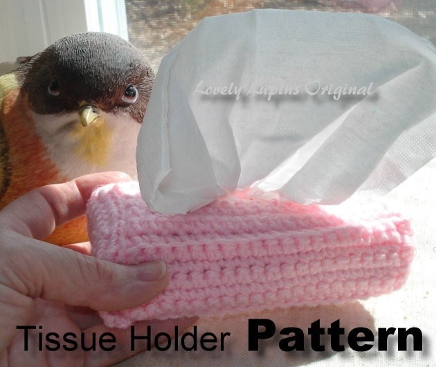 Gift Pattern pocket tissue holder crochet pattern PDF File