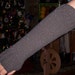 Handknit Arm Warmers, Gift for Women, Brown with silver flecks