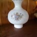 Gorgeous Antique Milk Glass Chimney Shade Globe w/Flowers Oil-Parlor Lamp