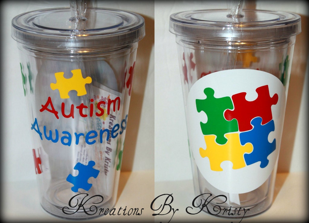 16oz Autism Awareness Tumbler by kreationsbykristy1 on Etsy
