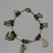 Blue Sodalite Stone and Sterling Silver Charm Bracelet