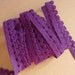 2 yards Rick Rack Edge Elastic in Plum for Lingerie, Sewing, Embellishing - Scalloped Narrow Elasctic Trim - Lace for Headbands