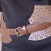 Robin Hood Treasure - Awesome Vintage Brown Belt with Antique Bronze Buckle ... a Fashionista Statement Piece Size M L XL