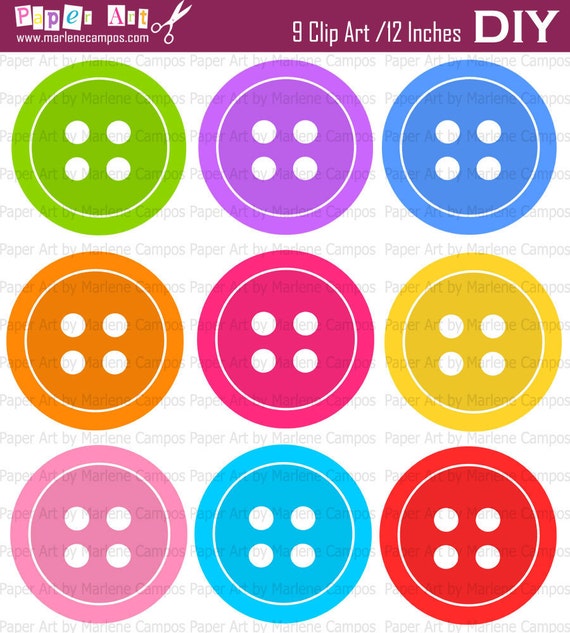 Items similar to Button Clip Art, button digital clip art, Party