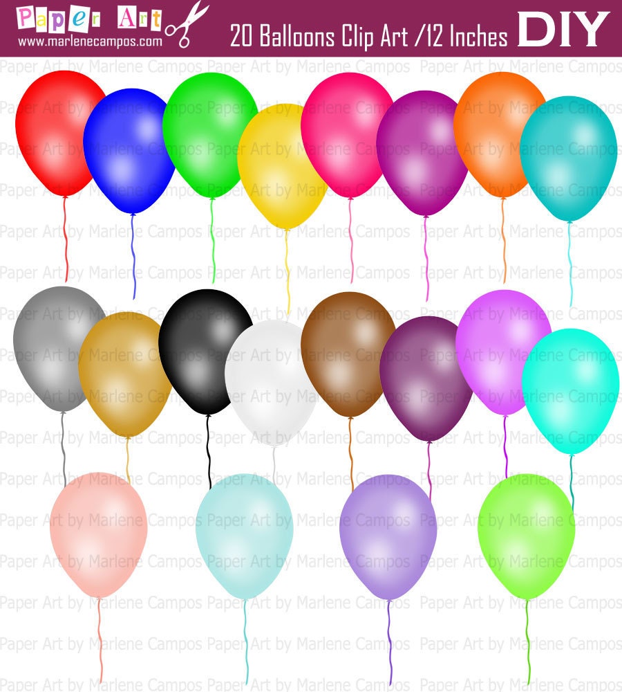 50% OFF SALE Balloons Clip Art Pearl balloons Party