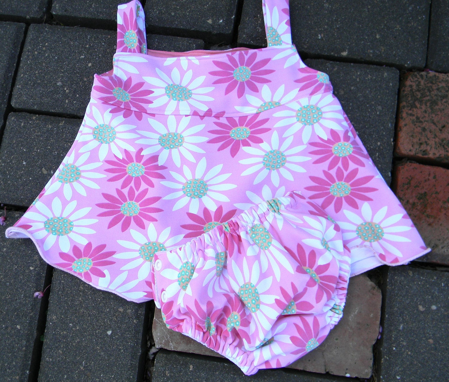 Cloth Swim Diaper Suit for Baby 1824 mo Pink Daisy Print