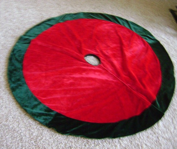 red and green velvet christmas tree skirt red and green velvet christmas tree skirt