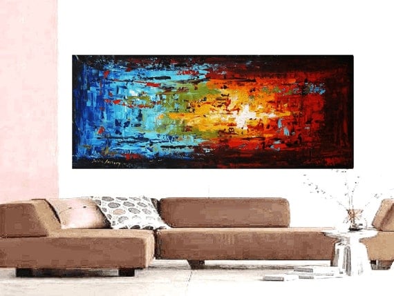 Enormous 72xxl Large abstract palette knife painting