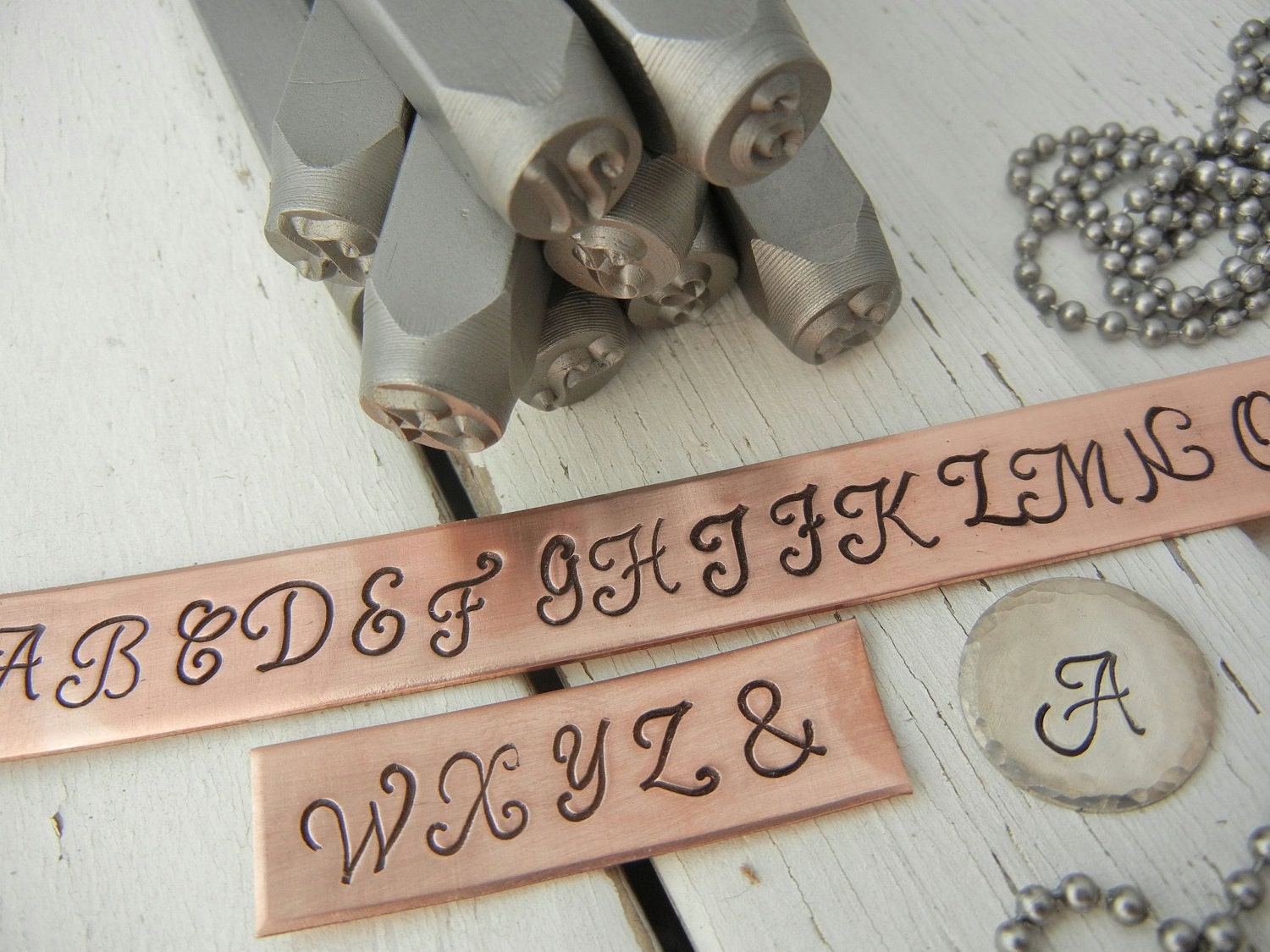 6mm UPPERCASE MONOGRAM Font Letter Punch Set Alphabet Stamps
