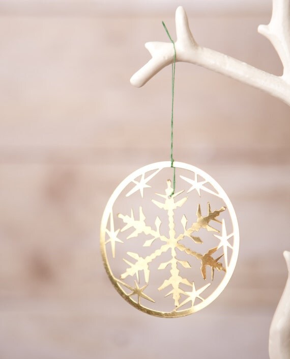 spinning brass snowflake 3d christmas ornament by spinning brass snowflake 3d christmas ornament by