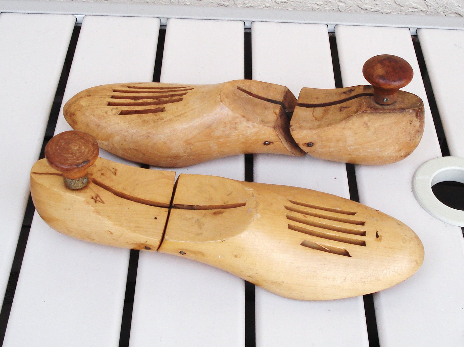 Vintage Wood Wooden Shoe Inserts Lady's Size 7.