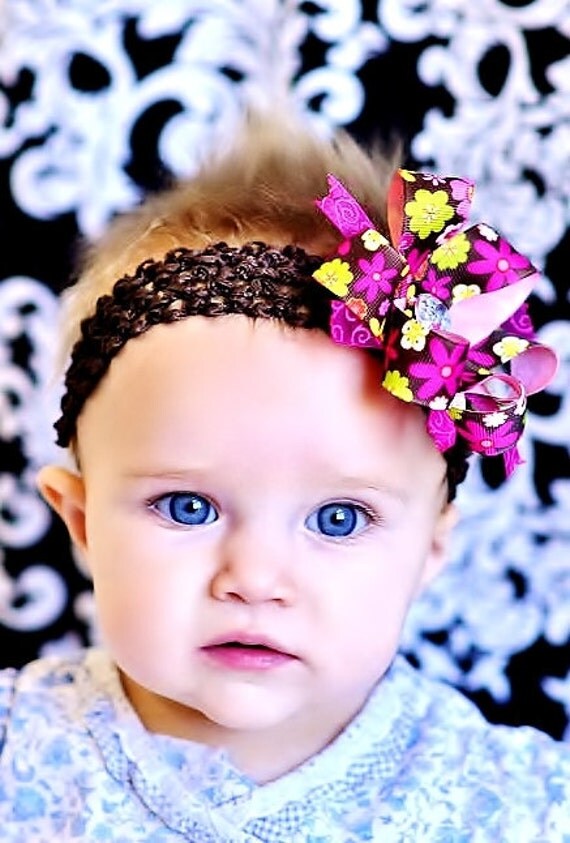 items-similar-to-hair-bow-brown-baby-bow-baby-hair-bow-hairbow-baby