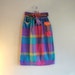 SALE - Womens SKIRT - Bright Color Blocks - Checkered Ladies SKIRT