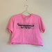 Vintage T-Shirt - PINK Rock n Roll Screen Printed Top - Cropped Top