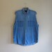 Cut-Off Sleeve DENIM Shirt - Loose Fit - AltERed Vintage Top - Sleeveless Denim