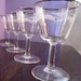 Vintage Mid-Century French Wine Cocktail Dessert Drinking Glasses Sterling Silver Rim Hand Painted Set of Four