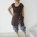 High Fashion Brown EMO - Steampunk Top....NEW Design Organic Cotton Jersey knit