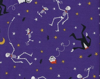 CLEARANCE! Eerie Alley 2, Robert Kaufman, Halloween, Skeleton, 1/2 Yard