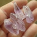 4 Natural Amethyst Crystal Shards, Small Pocket Stones, Wire Wrapping, Protection, Clairvoyance, Right Thinking