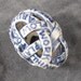 Reserved Carved porcelain meditation egg with words and stand