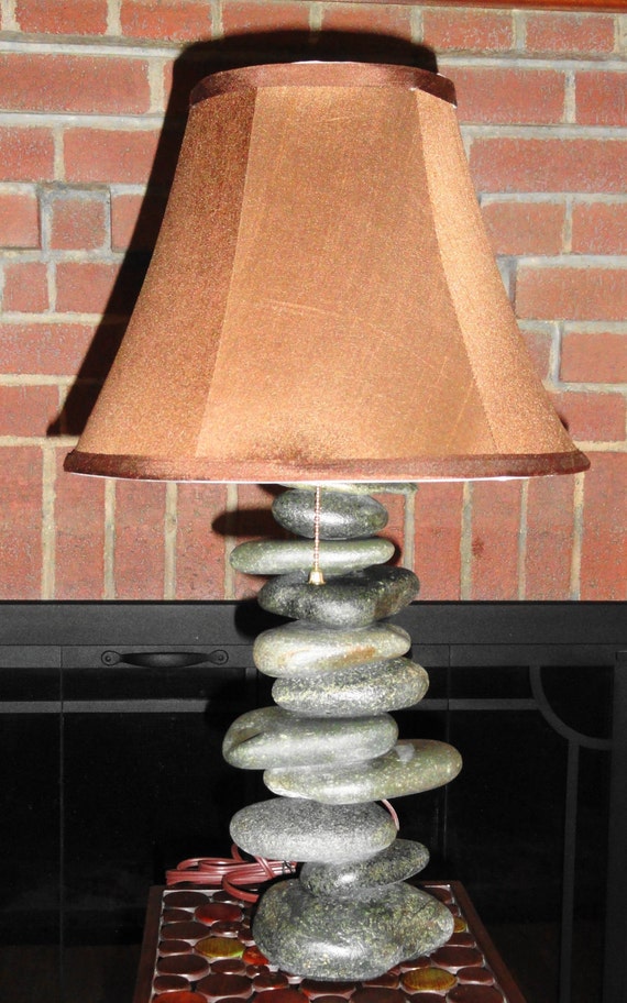 Balancing Stone Lamp Hand Crafted Custom Made Table Lamp