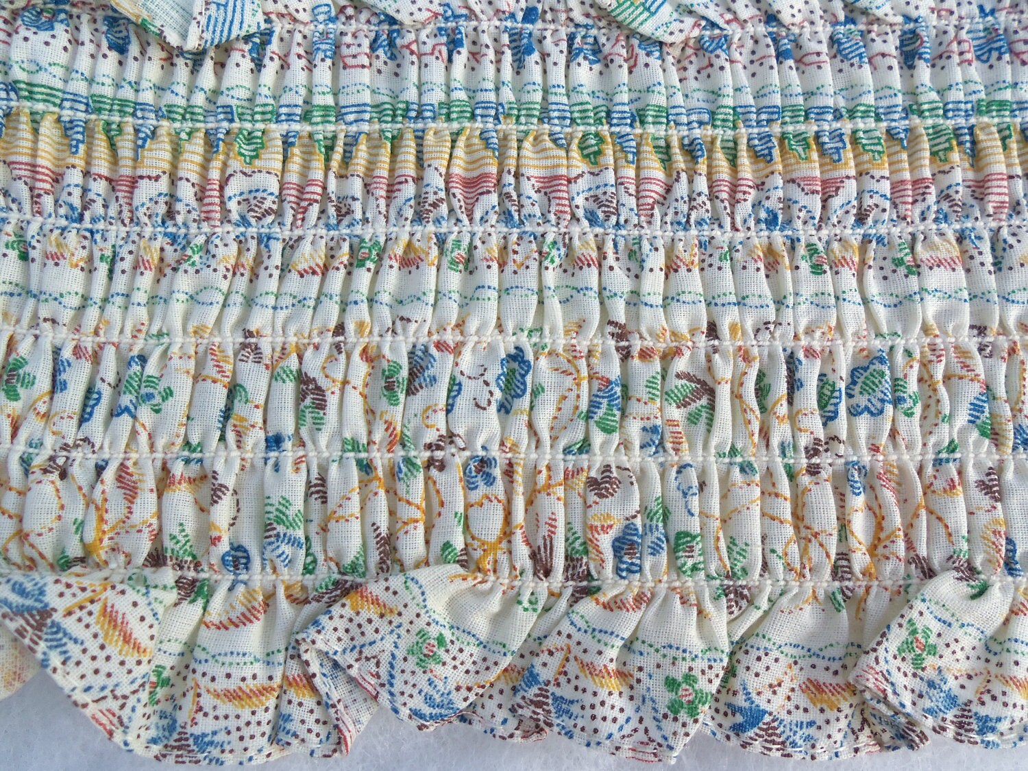 Shirred Fabric 1 yard x 5 1/4 inches by QuiltsByMan on Etsy