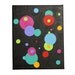 Black with Red, Pink, Green, Orange, & Blue Circles - Geometric Acrylic Art Painting - Free Shipping